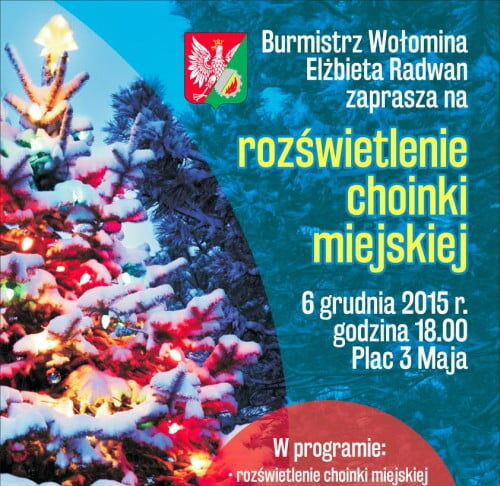 Rozświetlenie choinki w Wołominie