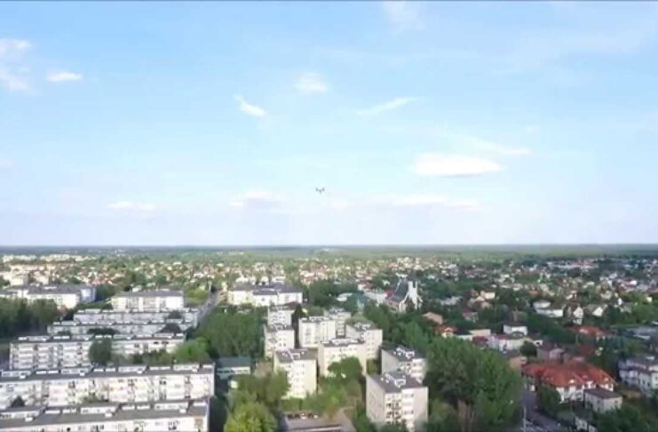 Wołomin z lotu ptaka lipiec 2015