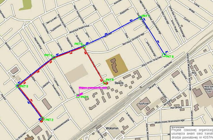 Uwaga objazd Armii Krajowej w Wołominie