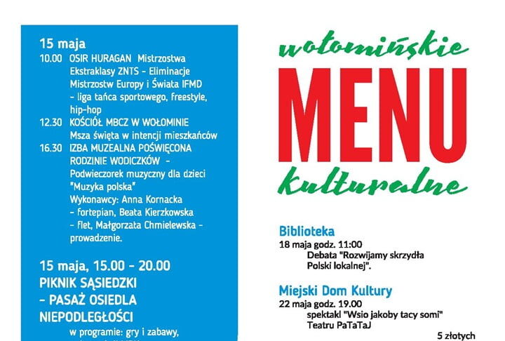 Wołomińskie menu kulturalne