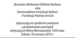 Przekazanie pamiątek w Ossowie