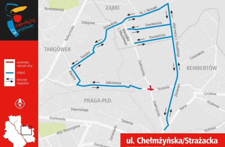 Weekendowe zamknięcie Chełmżyńskiej – objazdy