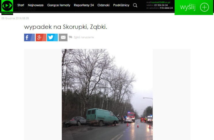 Utrudnienia na ul. Skorupki w Ząbkach