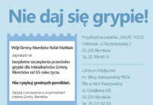 Bezpłatne szczepienia przeciwko grupie w Klembowie