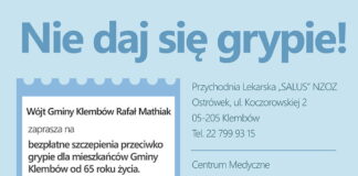 Bezpłatne szczepienia przeciwko grupie w Klembowie