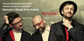 Zaproszenie do Pałacu w Chrzęsnem na Koncert z okazji Dnia Kobiet – 8 marca 2020 r., godz. 16 – Zespół Plateau