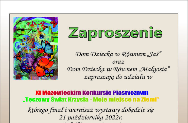 Konkurs plastyczny „Tęczowy Świat Krzysia”